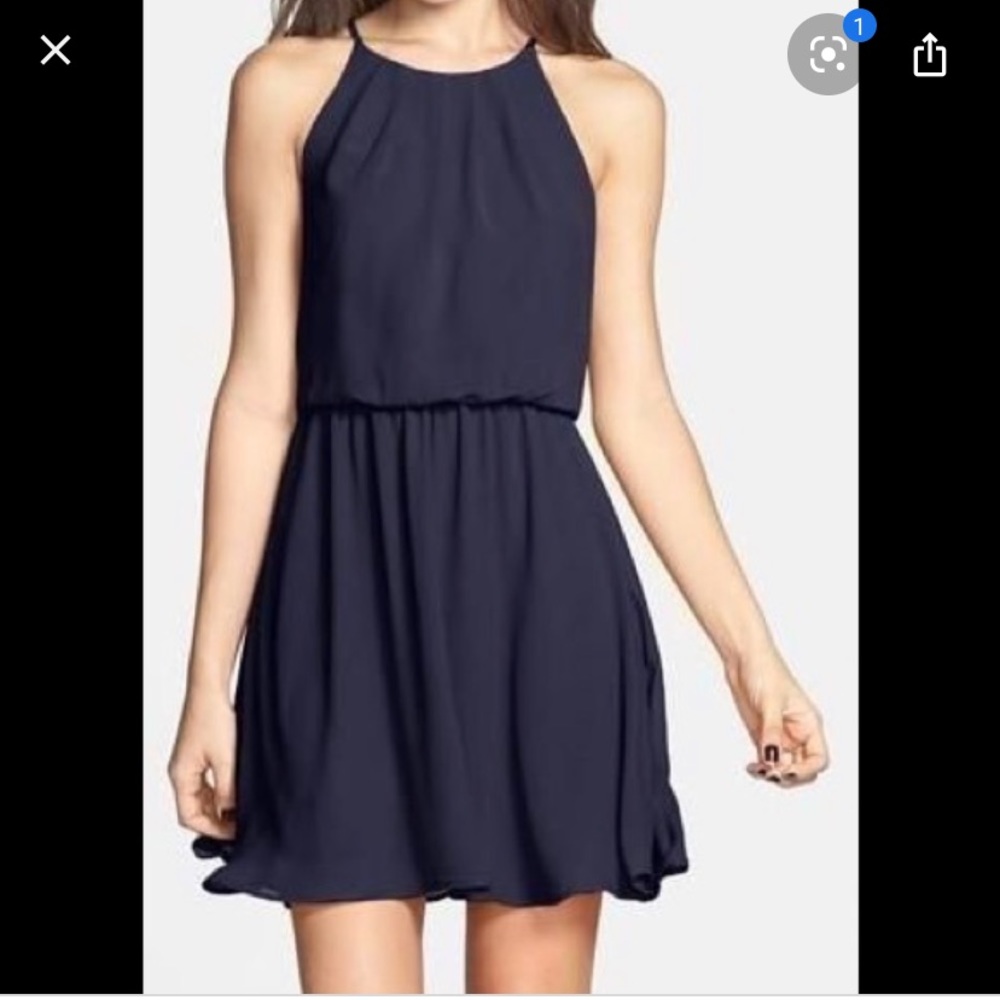 Nordstrom Lush Blouson high neck dress